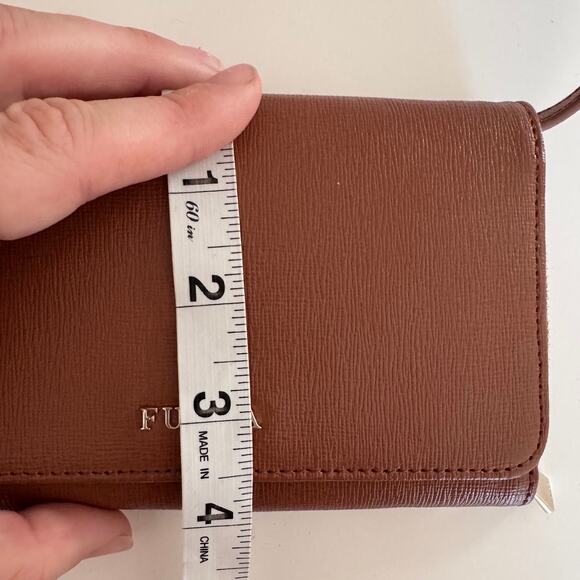 Furla Crossbody Wallet Bag Brown Leather - Picture 6 of 7